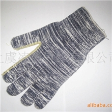 涤棉虎口加强自由并线大码十针手套