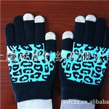 6色印花触摸屏手套胶印针织魔术手套