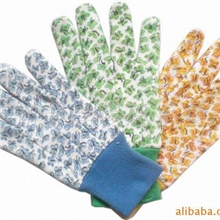 供应针织印花花园手套