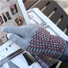 2013时尚经典雪花触摸屏手套羊毛五指可触摸控保暖手套批发