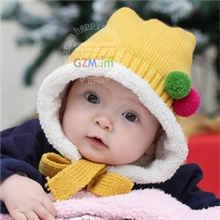 引玉--秋冬季尚选C-17精灵造型儿童帽子婴儿加绒帽宝宝帽
