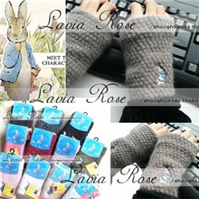批发12色出口日本peterrabbit彼得兔羊毛保暖护腕套护踝足膝