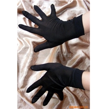 欧美经典款黑色全天然绢丝真丝桑蚕丝材质运动类内衬真丝手套