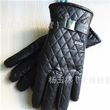 13130男士冬季经典大气款新款加厚保暖PU皮革手套热销