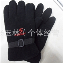 12009厂价热销黑色大棉摇粒绒休闲抓绒保暖手套