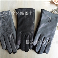 131002013新款外贸欧版简约休闲女皮革保暖手套批发淘宝热卖