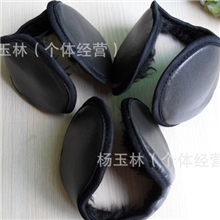 黑色后戴式长毛里皮革耳暖耳罩冬季保暖必备耳罩防风寒防雨耳套