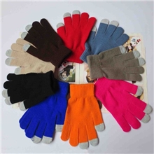 触屏感应三指单色感应手套ipad平板电脑手套，手机感应手套批发