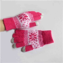 新款提花触屏感应手套，ipad平板电脑苹果手机触屏厂家直销批发