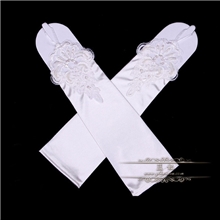 新娘婚纱手套结婚韩式蕾丝手套勾指蕾丝绣花片手套厂家直销批发