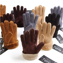 淘宝爆款手套批发冬季金城武同款手套仿皮毛一体加厚手套骑车毛绒