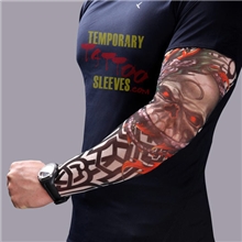 纹身袖套刺青袖套骑行户外防晒手套网状大花臂欧美风