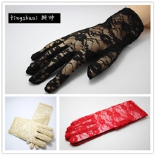 蕾丝手套厂家直销/夏季蕾丝手套批发/女士开车防晒蕾丝手套短款/