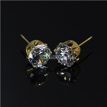 淘宝爆款耳饰批发韩式耳钉钻石耳钉八心八箭锆晶圆形耳钉批发