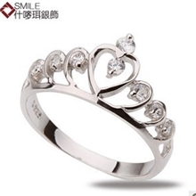 批发供应什唛珥纯银925皇冠戒指指环女女王戒指淘宝热卖