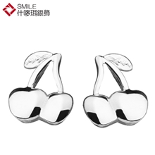 现货供应什唛珥纯银925可爱樱桃小丸子耳钉耳饰批发一件代发