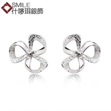 现货供应什唛珥纯银925三叶草耳钉饰品批发一件代发