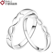 批发供应什唛珥纯银925情侣戒指男女对戒子创意戒指可代销