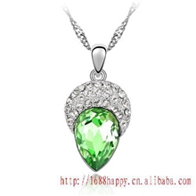 中国风流行饰品夏季爆款公主吊坠义乌水晶饰品项链厂家批发