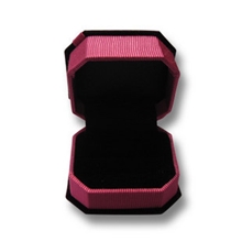 高档绒布包装盒八角融高档戒指盒可装单个戒指和情侣戒指