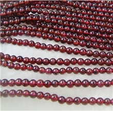 天然酒红石榴石3~6MM半成品批发40厘米左右长支持混批