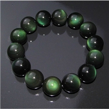 供应天然彩虹眼全绿眼手链4~16MM规格齐全一件起批