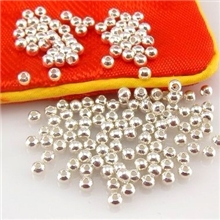 厂家批发纯银S990纯银DIY光面珠珠配件圆珠配件0.3*0.153N