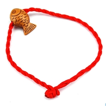 年年有鱼本命年编织红绳手链批发小鱼时尚情侣饰品一件代发