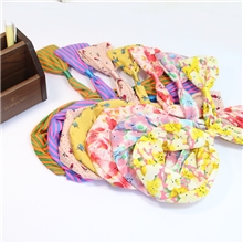 韩版饰品批发韩国料蝴蝶结领结个性布艺头饰碎花条纹头饰批发