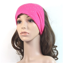 畅销热款纯棉满天星加宽发带发帽单色加水钻宽发带头带厂家批发