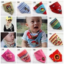 10色三角巾日单三角巾头巾儿童围嘴口水巾宝宝吃饭围兜