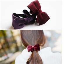 韩国进口超百搭优雅丝绒蝴蝶结香蕉夹发夹发饰很精致A068