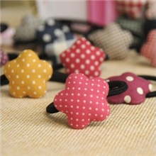 日韩版饰品格子圆点点五角星形发圈发绳大号