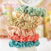 韩版发饰甜美糖果色布艺波点发圈圆点头绳皮筋