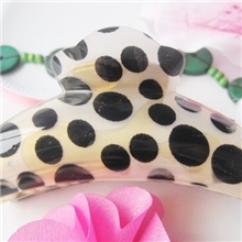 供应小额批发2012韩国流行时尚圆点大号发夹抓夹
