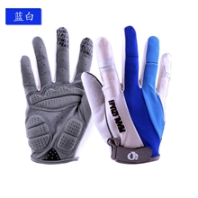 骑行手套全指自行车一字米长指透气防风硅胶防滑手套秋冬款