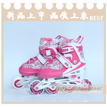 供应新款个性可调节儿童直排轮旱冰鞋专业品质耐穿溜冰鞋
