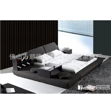 供应个性化床气动储物床时尚软包床卧室软靠床