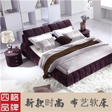 上海布艺结婚软床双人床1.5米1.8米可拆洗布床软床批发韩式床