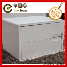 厂家直销简易家具烤漆两抽屉床头柜时尚对柜G03板式家具