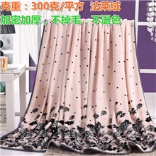 厂家直销300g法莱绒毛毯珊瑚绒升级版加密加厚双面绒毯批发