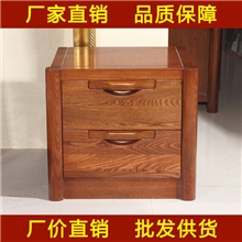 厂家正品实木榆木床头柜实木家具卧室储物柜现代中式结婚家具