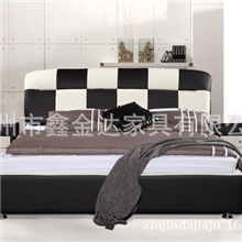 厂家直销现代皮艺床双人床1.8米真皮婚床特价高箱床多色可选668