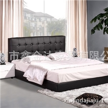 厂家直销现代皮艺床双人床1.8米真皮婚床特价高箱床多色可选667
