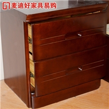 麦迪好实木家具中式实木楠木家具楠木床头柜实木床头柜Y605