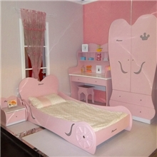 儿童家具厂家批发969-01可爱儿童床女孩粉色公主床