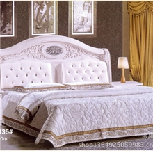 厂家直销JF-135#白色实木大床双人大床卧室家具专业批发时尚