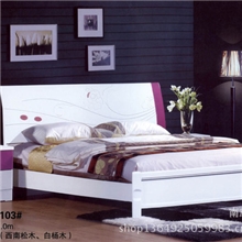 【兴盛家具】JF-103#白色实木大床专业供应时尚简约热销款