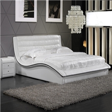 格伦雅品牌时尚皮床休闲软床特价皮床真皮皮床