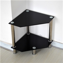 尚嘉一品创意简约现代美式边角几床边桌钢化玻璃小茶几电话架